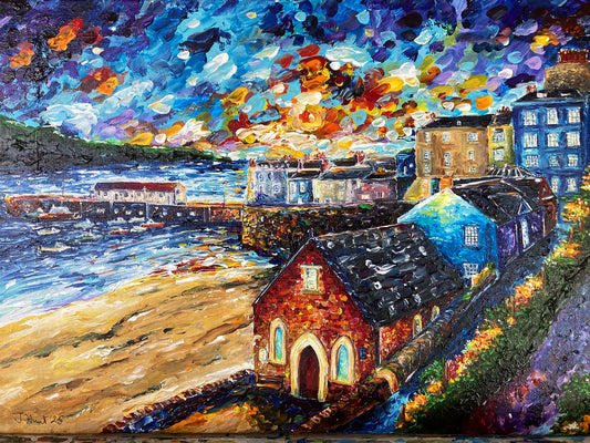 Tenby Hardbour at Sunset