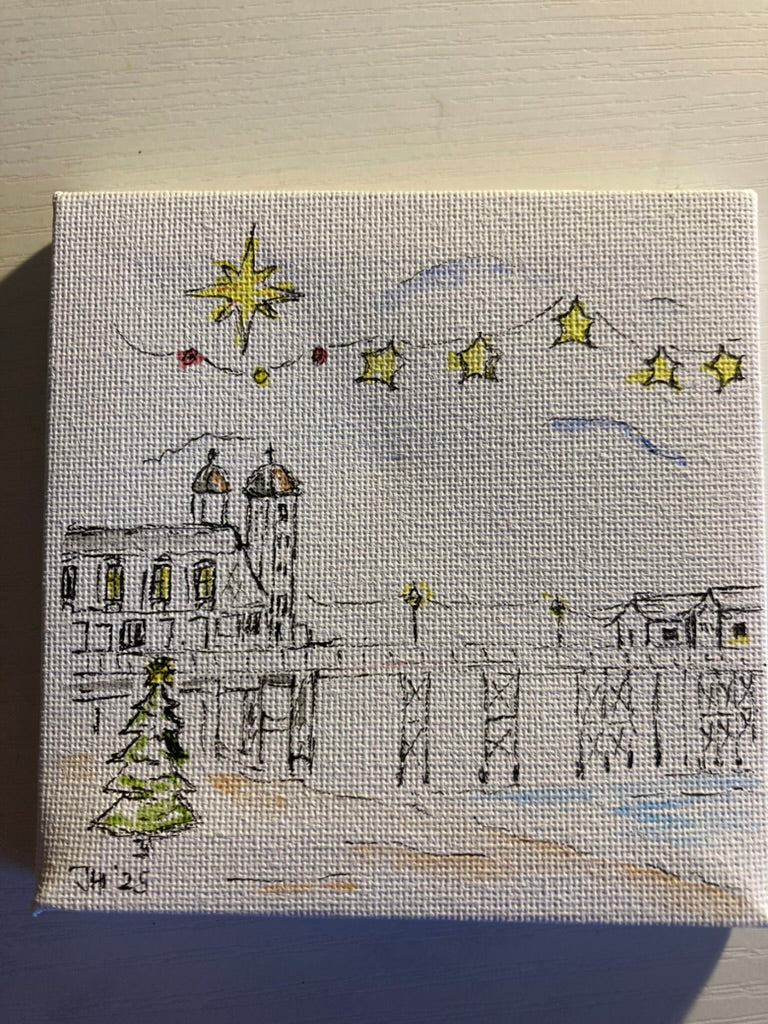 Christmas Pier with Tree