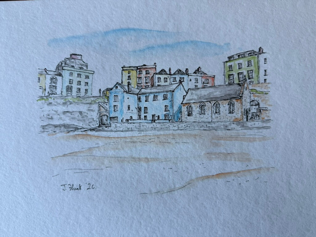 Tenby Harbour from the Beach