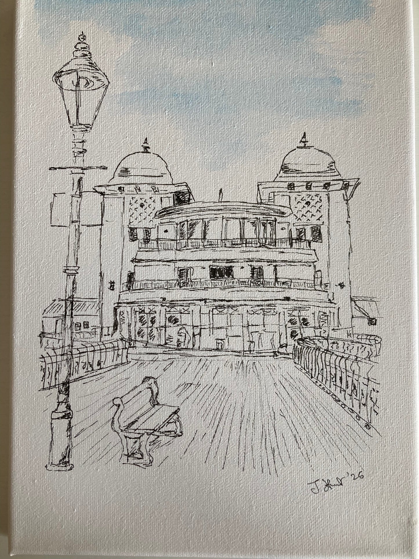 Penarth Pier Buildings and Lamp