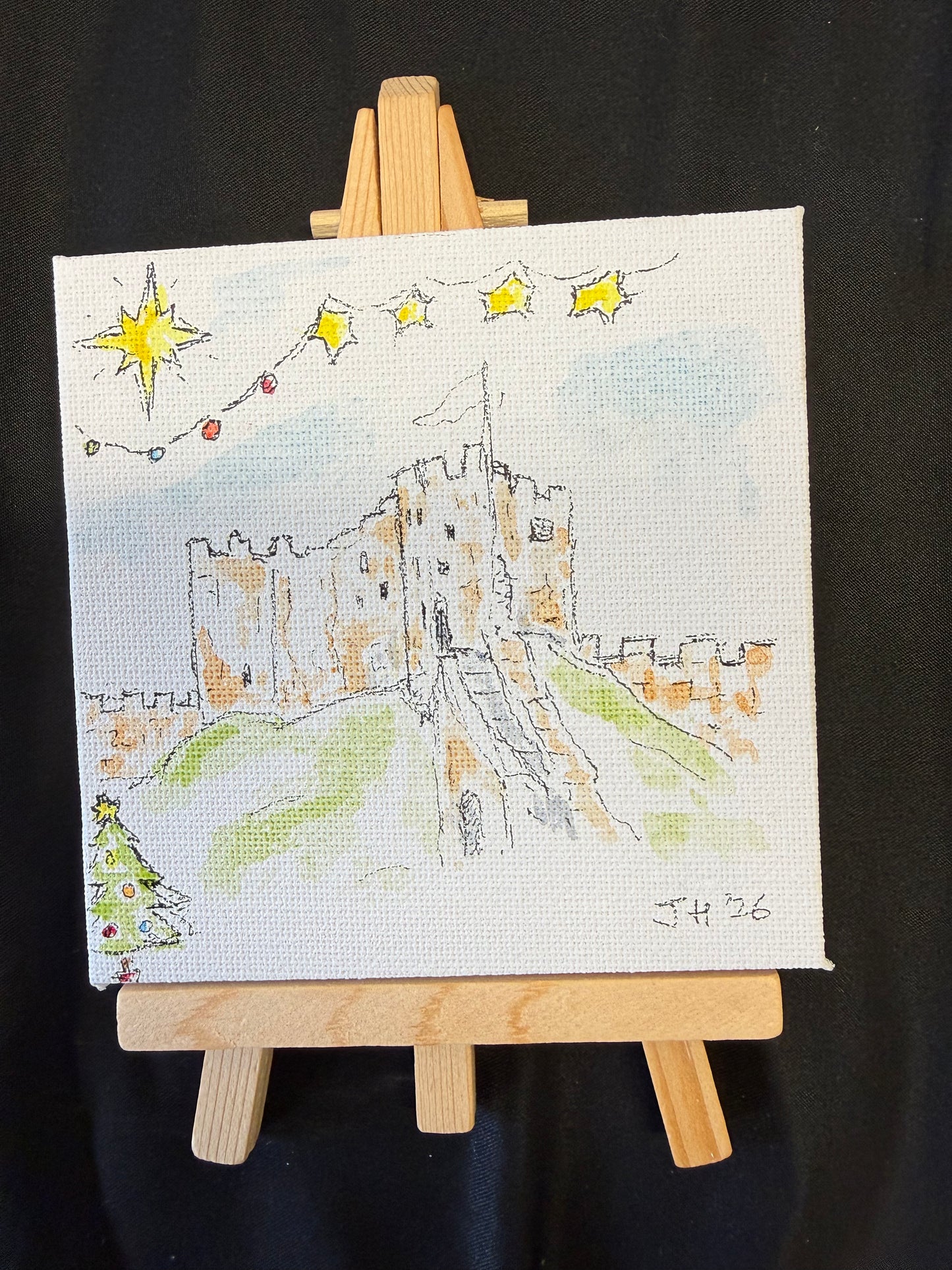 Mini easel Christmas