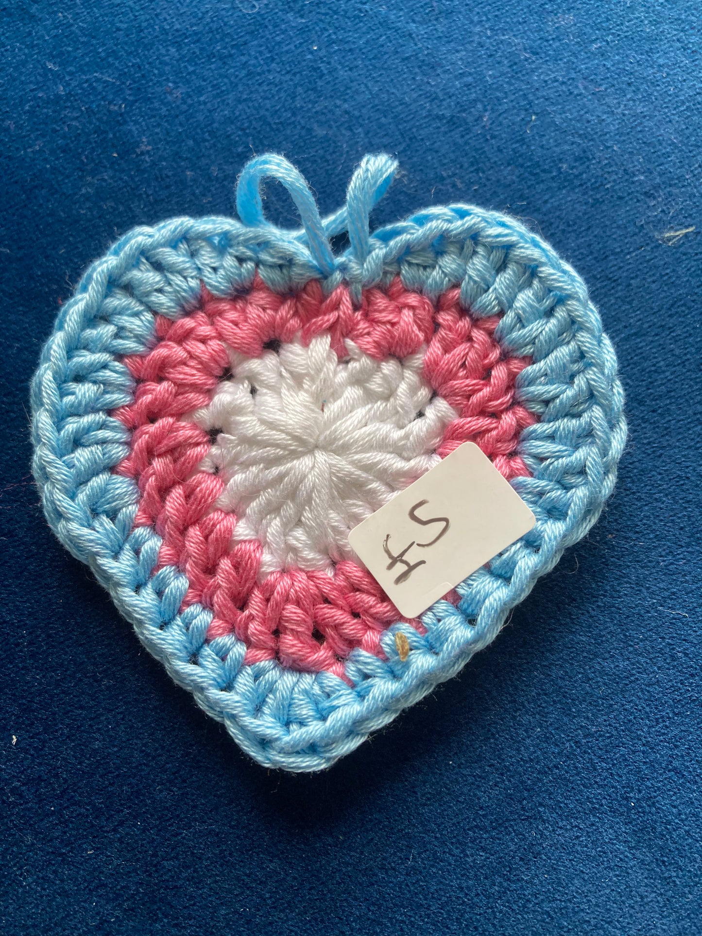 Heart - Blue, Pink and White