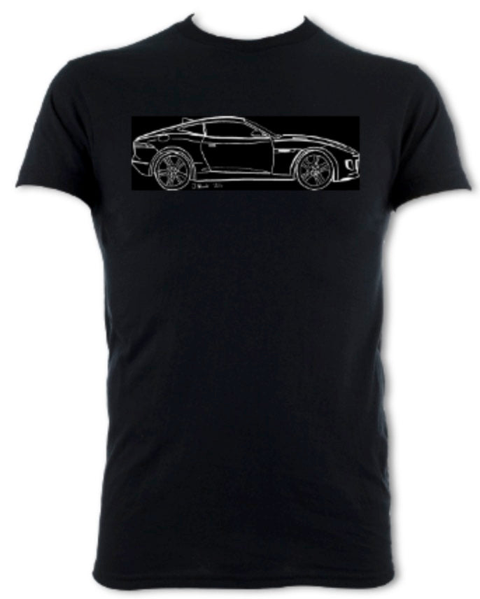 F Type Coupe Outline Short Sleeve T-Shirt