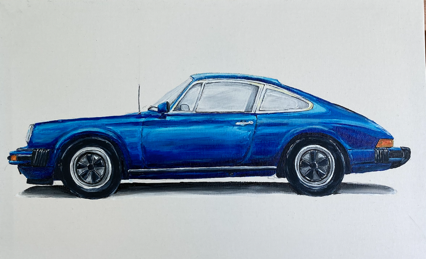 Porsche 911 Original Painting - A3 size