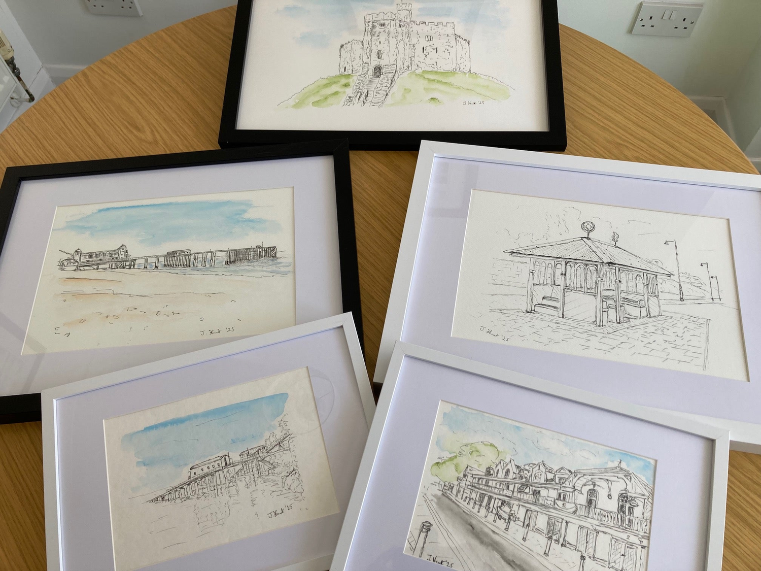 Landscape Ink & Watercolour Paintings