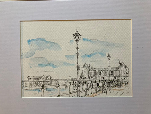 Penarth Pier and street lamps