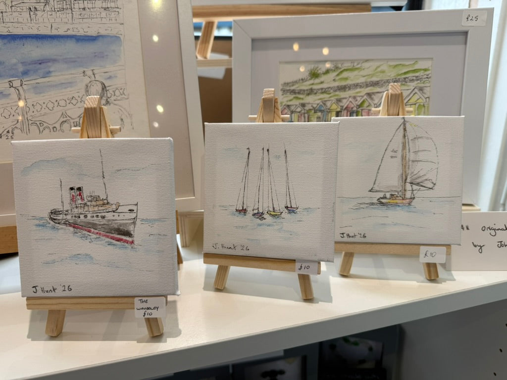 Mini Canvas and Easel Yacht Picture