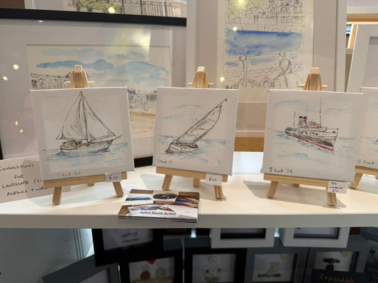 Mini Canvas and Easel Yacht Picture