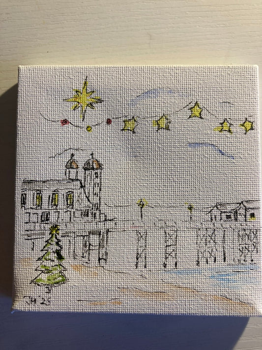 Christmas Pier with Tree