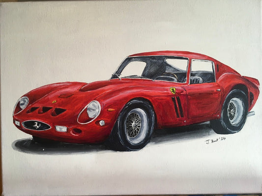 Classic Ferrari  330 LM - Original Acrylic Painting on Stretched Canvas