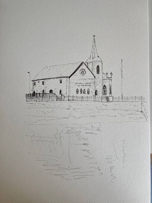 The Norwegian Church, Cardiff Bay, from the Water