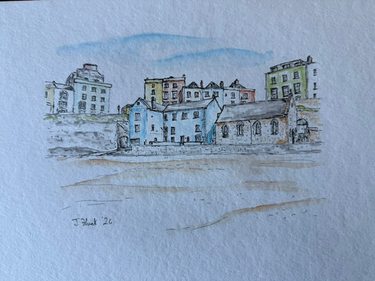 Tenby Harbour from the Beach