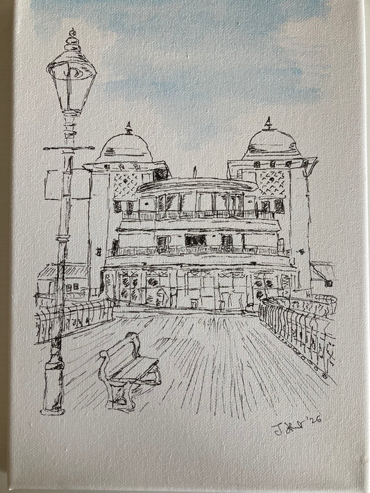 Penarth Pier Buildings and Lamp