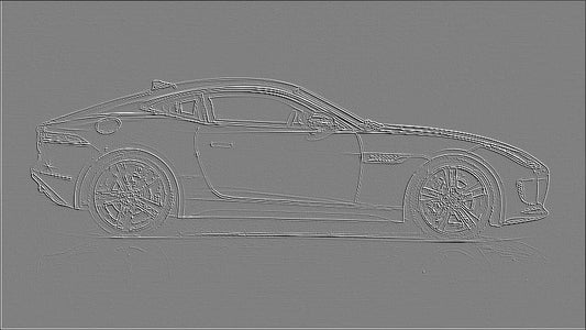 F TYPE Embosssed Outline Limited Edition Giclee Prints