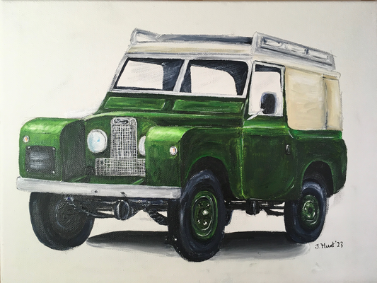 Land Rover - acrylics on stretched Canvas