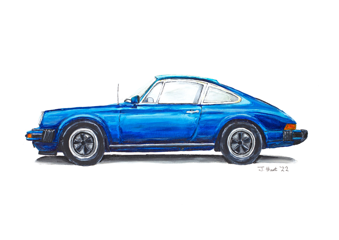 Porsche 911 Blue Limited Edition Giclee Prints