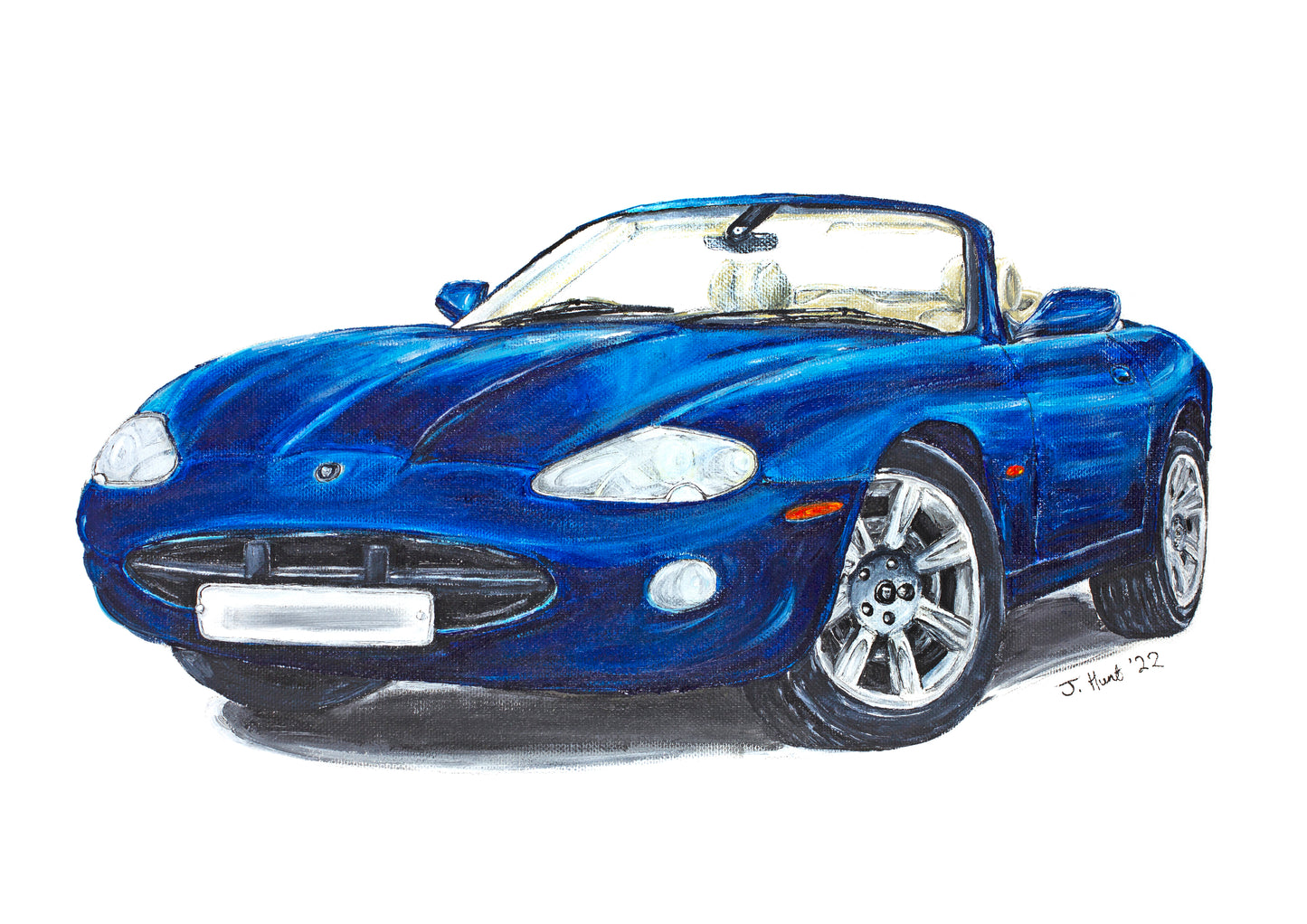 Jaguar XK8 Convertible Dark Blue Limited Edition Giclee Prints