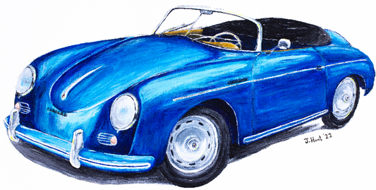 Limited Edition Giclee Prints of Porsche Speedster