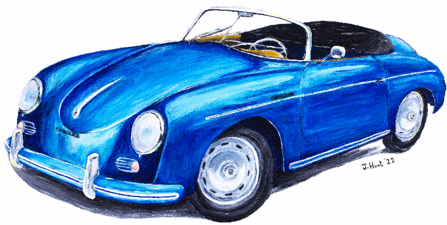 Porsche Speedster Original Acrylic Painting - A3