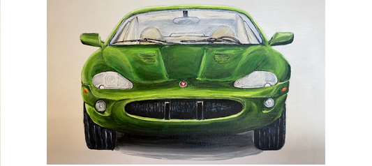 Jaguar XKR Original Painting- A3